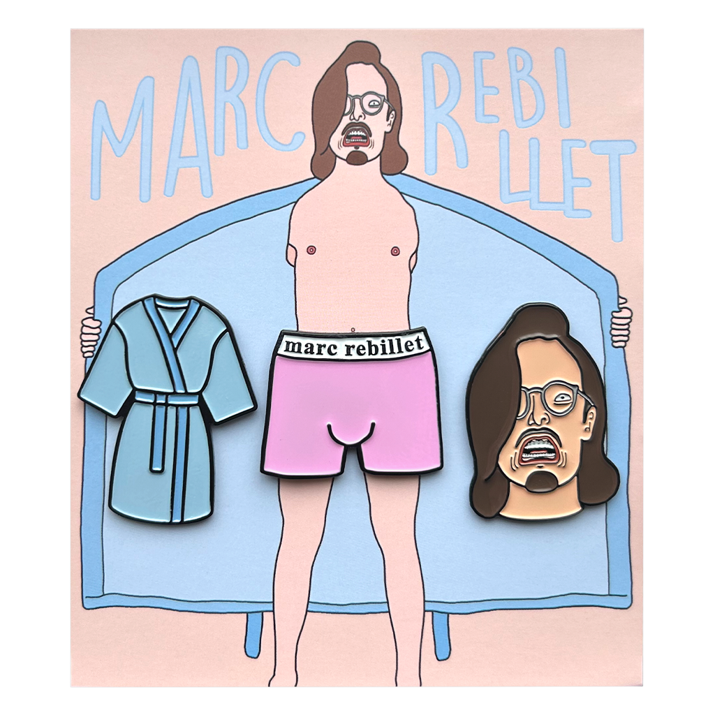 Face / Bathrobe / Underwear Lapel Pin Set