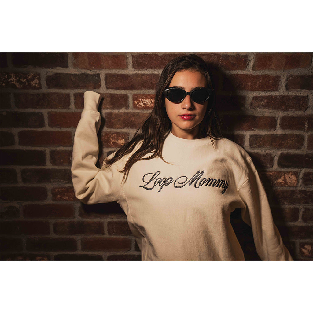 Loop Mommy Embroidered Crewneck Sweatshirt